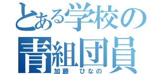 とある学校の青組団員（加藤 ひなの）