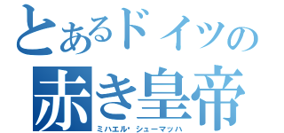 とあるドイツの赤き皇帝（ミハエル•シューマッハ）