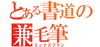 とある書道の兼毛筆（ミックスブラシ）