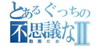 とあるぐっちの不思議なⅡ（動画だお）