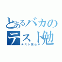 とあるバカのテスト勉強（テスト死ねや）