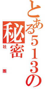 とある５１３の秘密（社團）