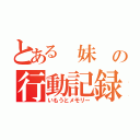 とある 妹 の行動記録（いもうとメモリー）