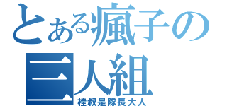 とある瘋子の三人組（桂叔是隊長大人）