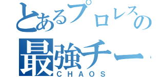 とあるプロレスの最強チーム（ＣＨＡＯＳ）