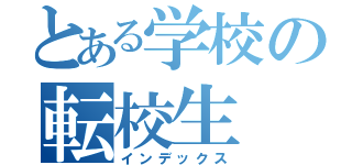 とある学校の転校生（インデックス）