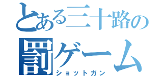 とある三十路の罰ゲーム（ショットガン）