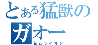 とある猛獣のガオー（花ムライオン）