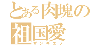 とある肉塊の祖国愛（ザンギエフ）