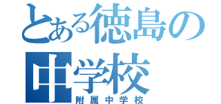 とある徳島の中学校（附属中学校）