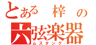 とある 梓 の六弦楽器（ムスタング）