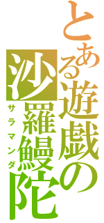 とある遊戯の沙羅鰻陀（サラマンダ）