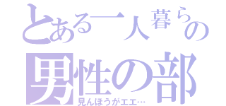 とある一人暮らしの男性の部屋（見んほうがエエ…）