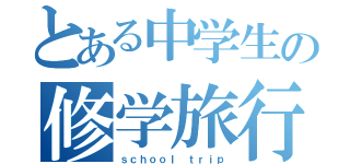 とある中学生の修学旅行（ｓｃｈｏｏｌ ｔｒｉｐ）