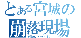 とある宮城の崩落現場（が開通じゃーい！！！）