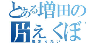 とある増田の片えくぼ（埋まりたい）