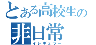 とある高校生の非日常（イレギュラー）