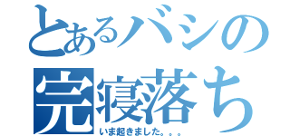 とあるバシの完寝落ち（いま起きました。。。）