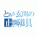 とある玄関の止開道具（ルームキー）