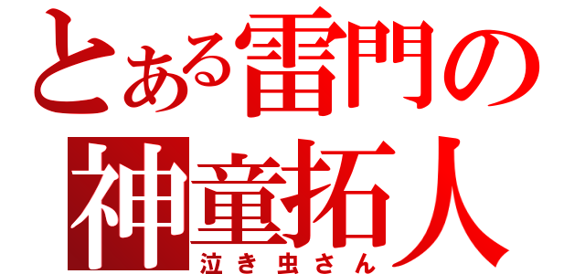 とある雷門の神童拓人（泣き虫さん）