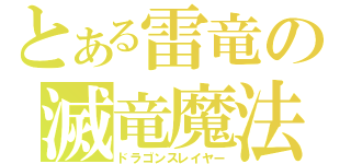 とある雷竜の滅竜魔法（ドラゴンスレイヤー）