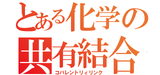 とある化学の共有結合（コバレントリィリンク）