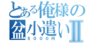 とある俺様の盆小遣いⅡ（５０００円）