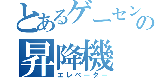 とあるゲーセンの昇降機（エレベーター）