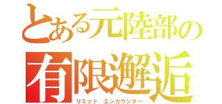 とある元陸部の有限邂逅（リミット エンカウンター）