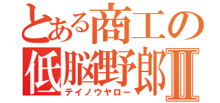 とある商工の低脳野郎Ⅱ（テイノウヤロー）