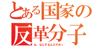 とある国家の反革分子（な、なにするんだやめｒ）