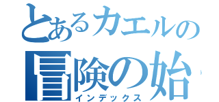 とあるカエルの冒険の始まり（インデックス）