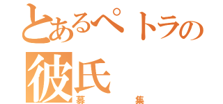 とあるぺトラの彼氏（募集）