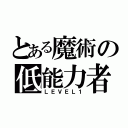 とある魔術の低能力者（ＬＥＶＥＬ１）