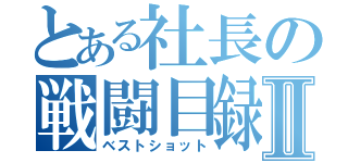 とある社長の戦闘目録Ⅱ（ベストショット）