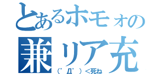 とあるホモォの兼リア充（（゜Д゜）＜死ね）