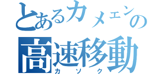 とあるカメェンの高速移動（カソク）