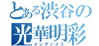 とある渋谷の光華明彩（インデックス）