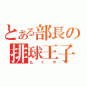 とある部長の排球王子（たくや）