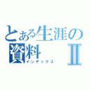 とある生涯の資料Ⅱ（インデックス）