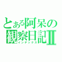 とある阿呆の観察日記Ⅱ（インデックス）