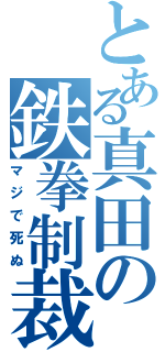 とある真田の鉄拳制裁（マジで死ぬ）