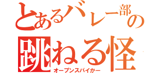 とあるバレー部の跳ねる怪物（オープンスパイかー）