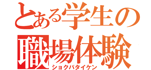 とある学生の職場体験（ショクバタイケン）