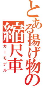 とある揚げ物の縮尺車（カーモデル）