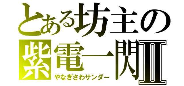 とある坊主の紫電一閃Ⅱ（やなぎさわサンダー）