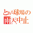 とある球場の雨天中止（ズザー）