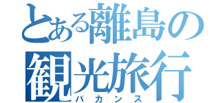 とある離島の観光旅行（バカンス）