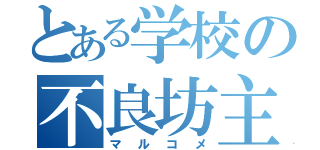 とある学校の不良坊主（マルコメ）