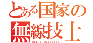 とある国家の無線技士（Ｒａｄｉｏ Ｏｐｅｒａｔｏｒ）